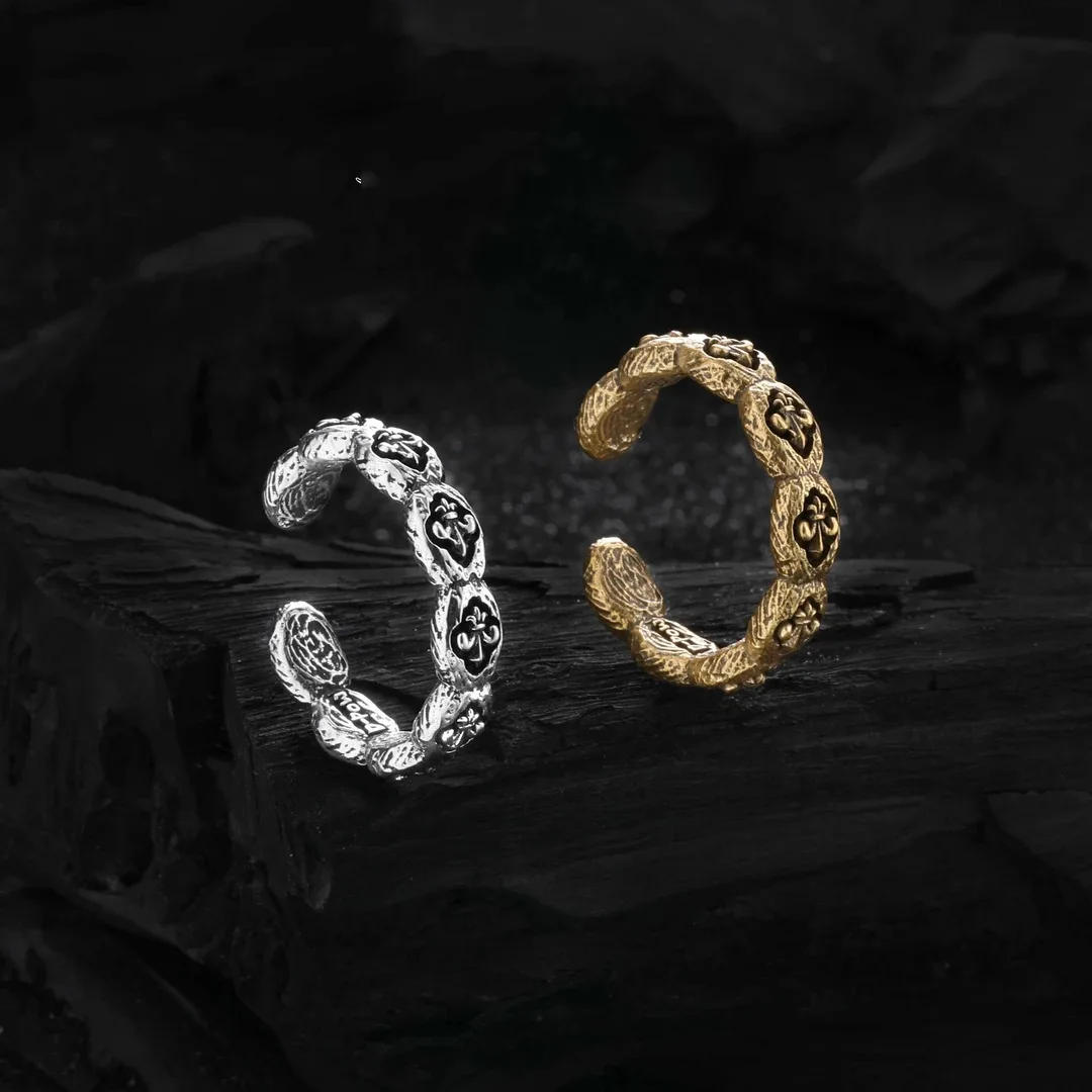 

Ретро-кольцо с рельефным узором в стиле лавовой плиты, элитное, женское, регулируемое, новинка