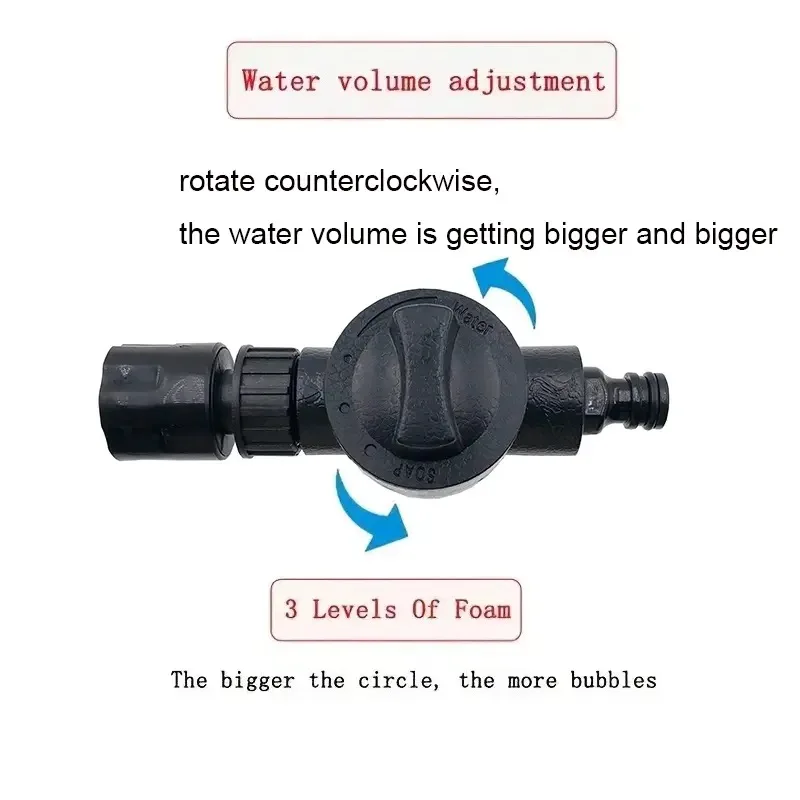 Akcesoria do węża ogrodowego myjnia samochodowa do czyszczenia piankowego garnek o zmiennym przepływie 100ML pistolet na wodę piankowy narzędzia do