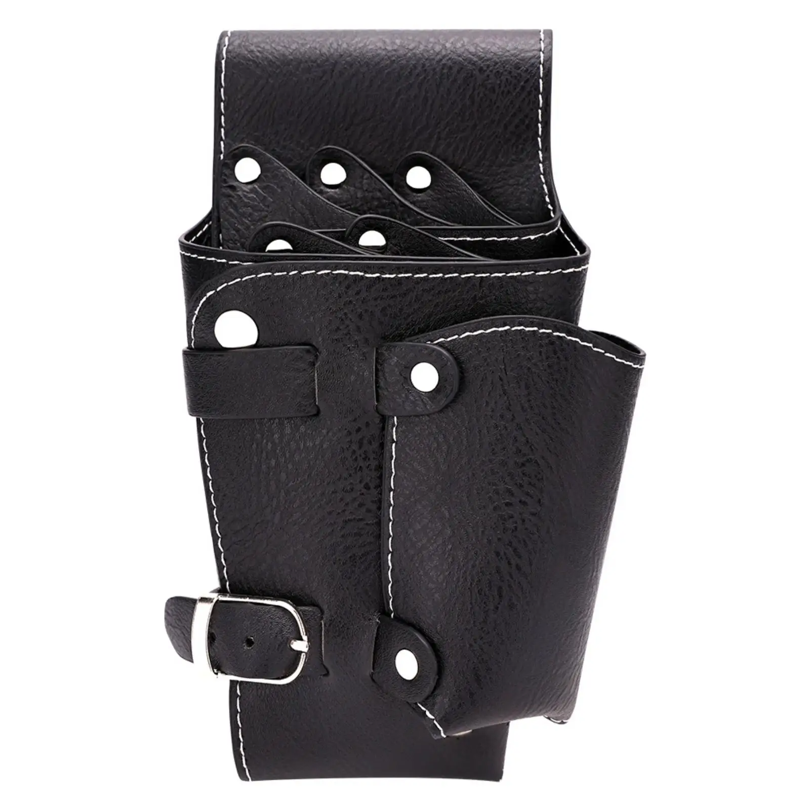 PU Leather Hairdressing Tool Pouch Hands-Unrestricted Multi-Compartment Hairstylist Tool Pouch for Hairstylists, Salon Work
