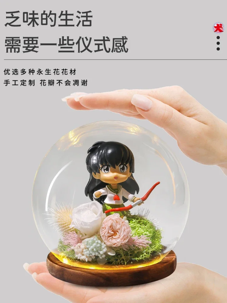 Anime Inuyasha Figure Qposket Kawaii Inuyasha Kikyō Sesshoumaru Higurashi Kagome Pvc Action Model Toy Child Birthday Gift 15cm