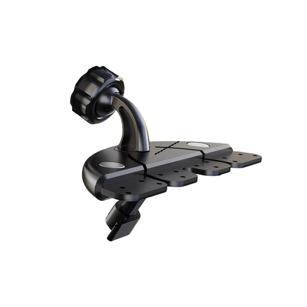 1 Pcs CD Slot Car Mount Space-saving For CarPlay Black Space-saving Adjustable Angles & Low Profile Design CD Port Phone Holder