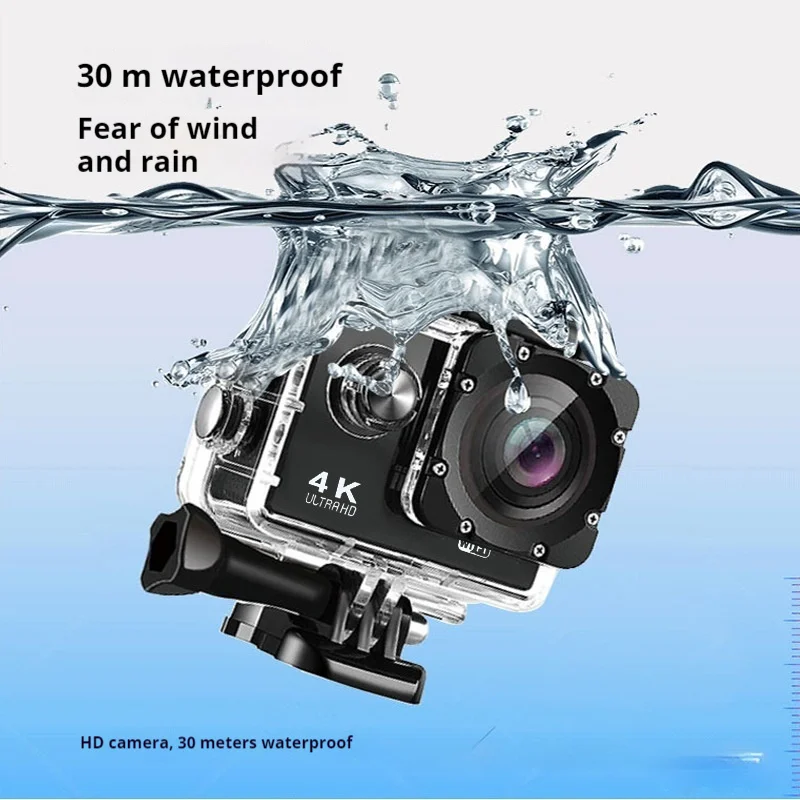 2-Inch 4k Sports Camera Wifi Motorcycle Dashcam, Diving Sports Camera, Dv High-Definition Waterproof Outdoor Waterproof Camera