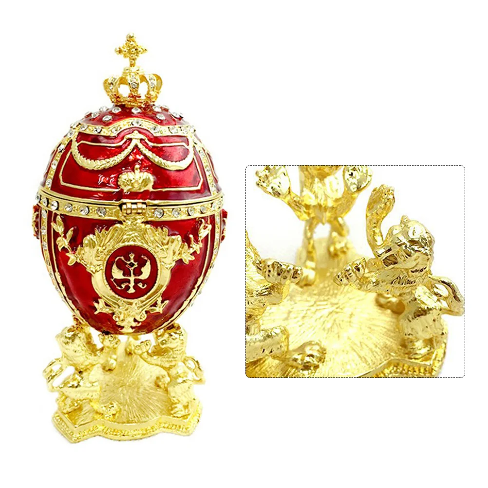 1 قطعة صندوق خاتم البيض المرصع بالألماس مجوهرات إبداعية منظم حقيبة للتخزين لتزيين الهدايا خاتم حلية مجوهرات