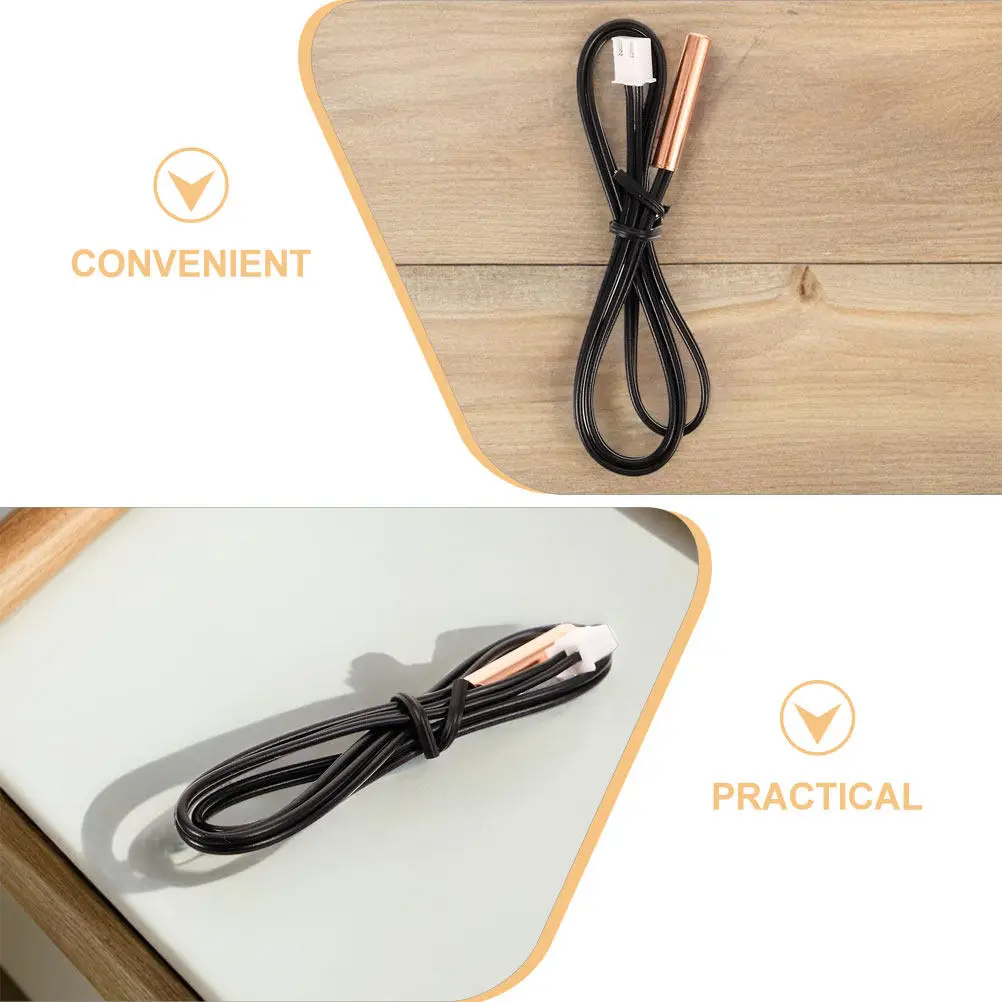 6Pcs Copper Head Temperature Sensor 10K Thermistor for Air Conditioner Refrigerator Ambient Temperature Monitoring Easy Plug