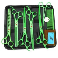 5pcs/Set Stainless Steel Pet Dogs Grooming Scissors Suit Hairdresser Scissors For Dogs Professional Animal Barber Cutting Tools