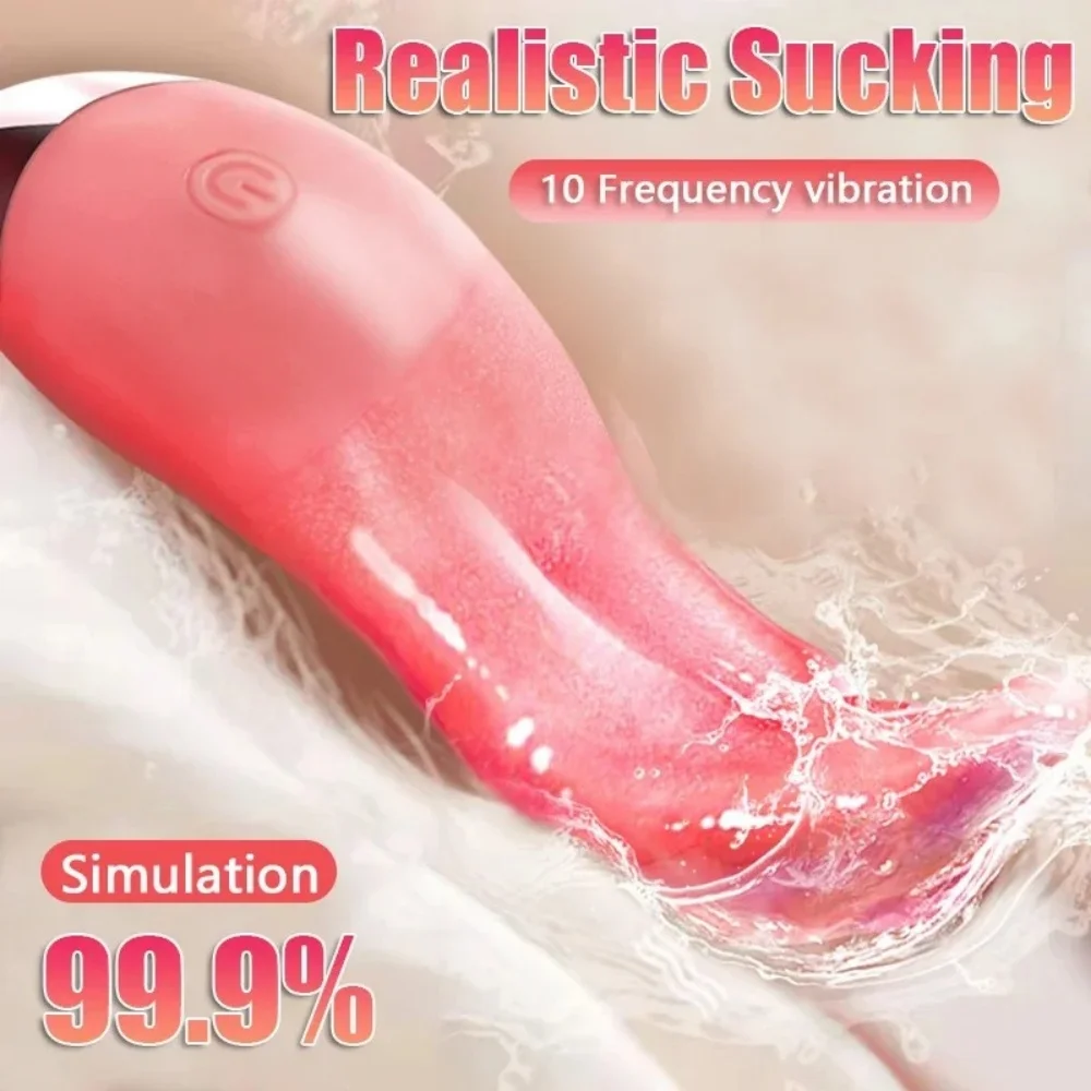 10 Mode Powerful Heating Tongue Licking Vibrator Mini Sex Toys for Female Clit Stimulator Nipple Masturbator Couples Product