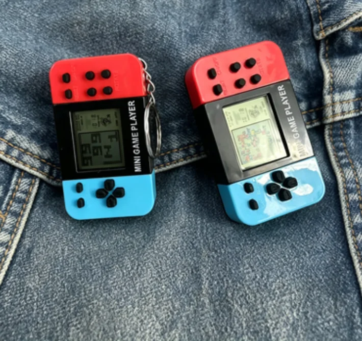 Mini Consola de Juegos Retro Portátil con Llavero, Juego Electrónico Clásico Tetris, Regalo Perfecto para Niños Amantes de los Juegos