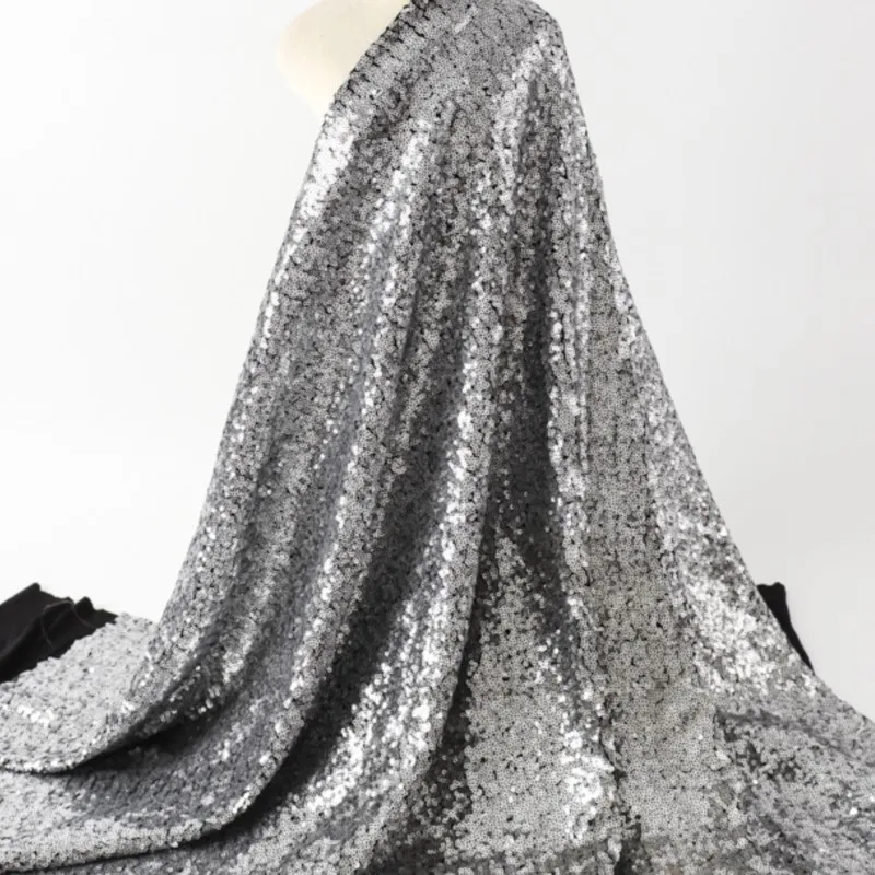 

Designer New Knitted Bottom Cloth Sequined Fabric European Style Full Version Embroidered Skirt Dress Fashion Sequin
