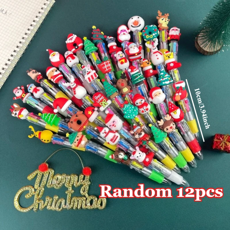 12Pcs Christmas, Halloween, Cartoon Style, Various Styles Long and Short Gel Pens, Ballpoint Pens. Random Styles, Themed Ballpoint Pens, Ultra-Comfortable Silicone Grip, Various Elements, 0.5mm Fine Tip, Smooth Writing, Quick-Drying, Suitable as Stationery Gifts for Schools and Offices.
