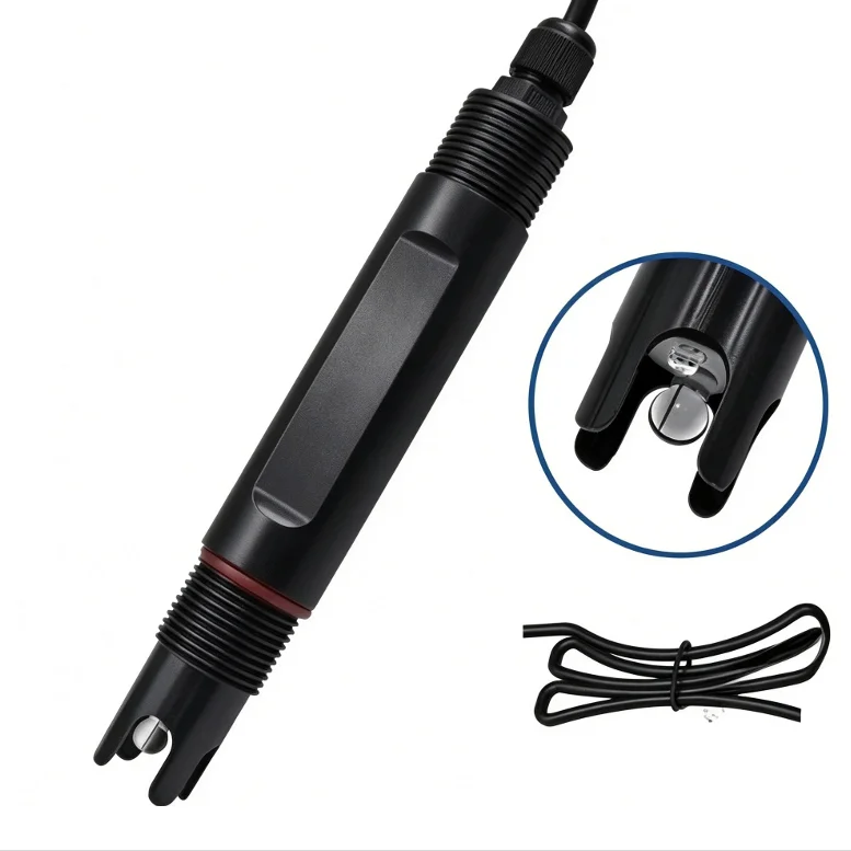 RS-PH-N01-3--EX Industrial pH Sensor, Glass Electrode 0-14pH, RS485 Output for Industrial Water Monitoring