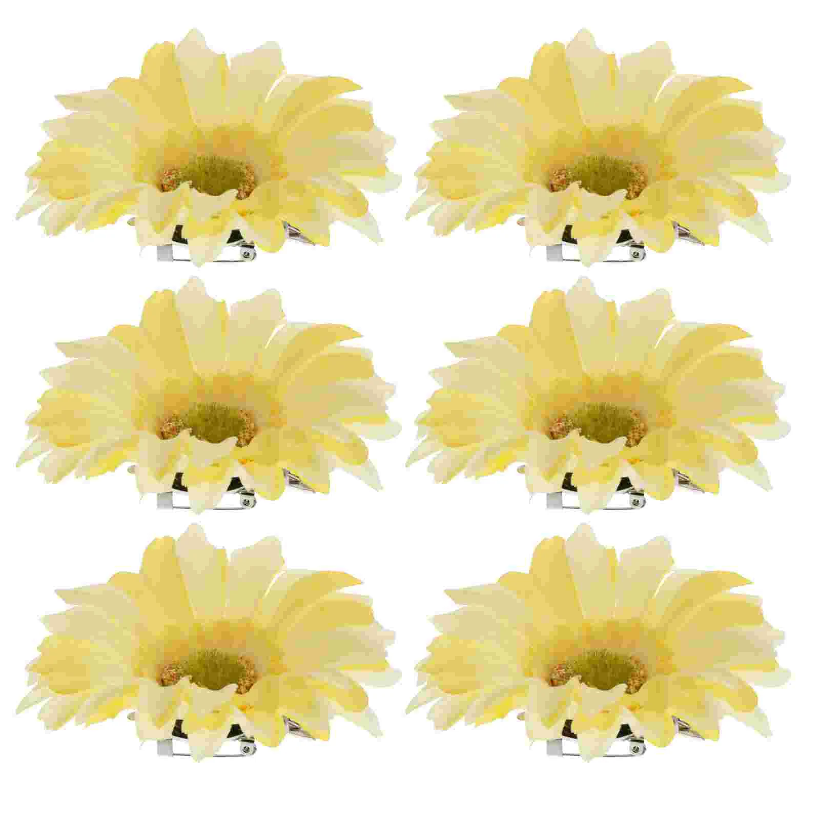 

12 Pcs SUNFLOWER Side Clip Dress up Hair Accessories Hairpins Floral Barrettes Girls' Artificial Alloy Daily Life