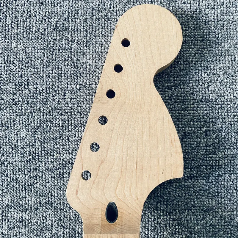 HN561 Big Headstock Semi Finishing 6 String Electric Guitar Neck No Paints No Frets Righty DIY Replace Guitar Parts Custom Order