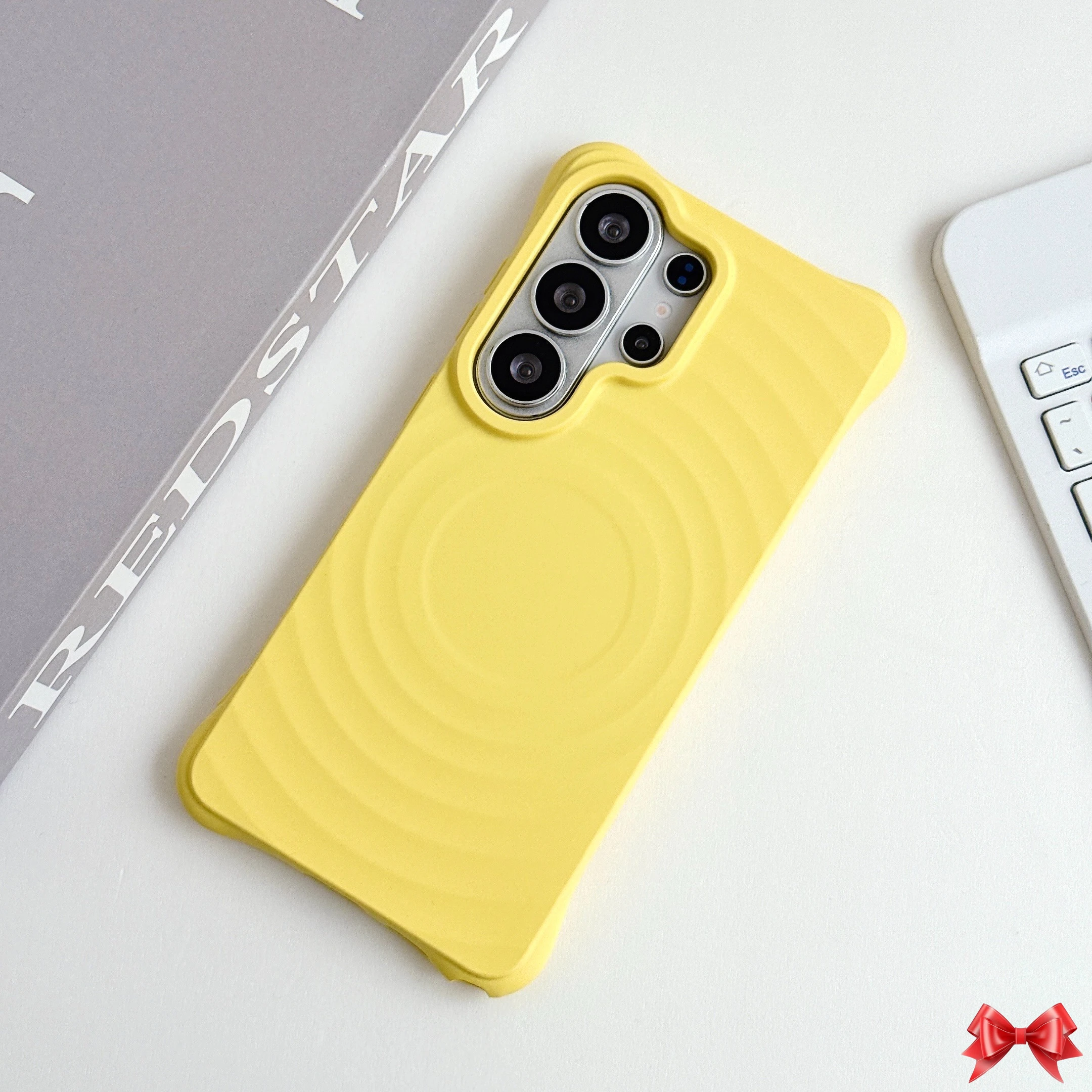 For Samsung S26 25 24 23 ULTRA Mobile Phone Case, Fashionable and Creative Simple S25PLUS Ripple Protective Case