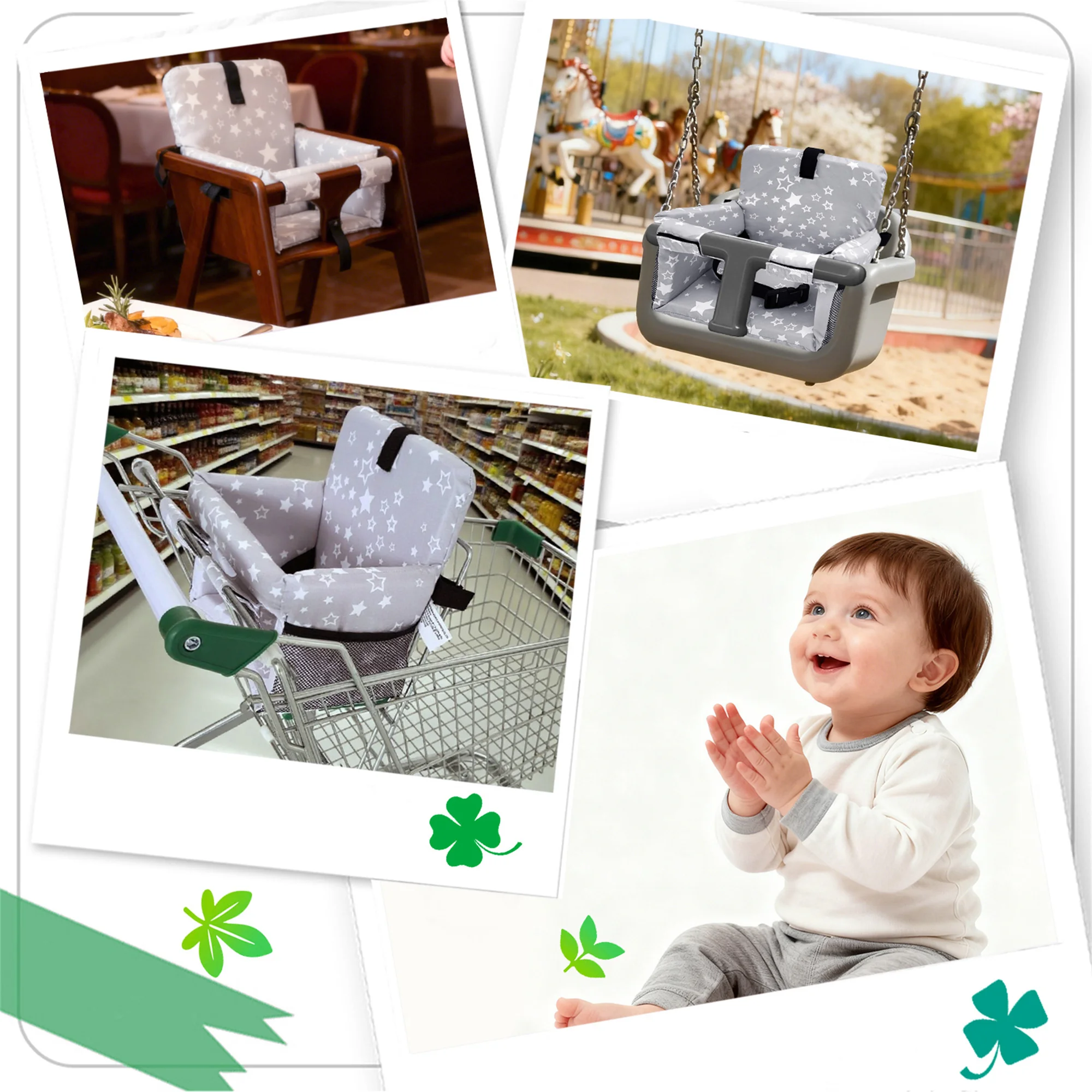 Shopping Cart Cover for Baby, High Chair Cover, Grocery Cart Cover, Cart Seat Cover for Baby, Shopping Cart Seat - view 6