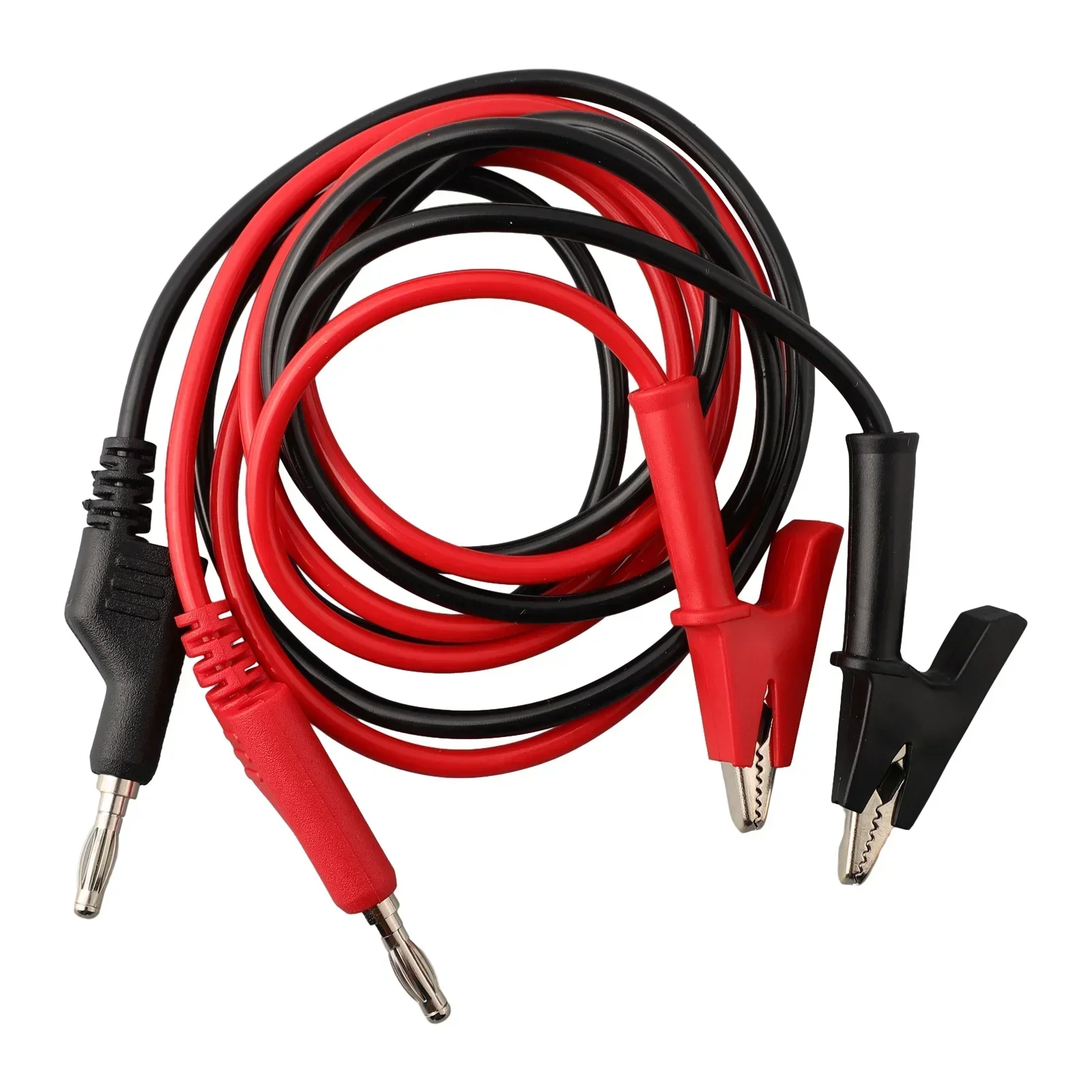 Efficient and Durable Banana Plug Test Leads 2PCS Crocodile Alligator Clip 1M Cable Accurate Readings Guaranteed!