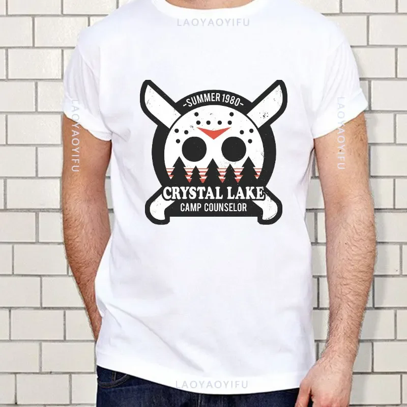 Summer Crystal Lake Camp Counselor Custom 100% Cotton T-Shirt Quick Drying Men Women T Shirts Camp Crystal Lake Counselor Tops