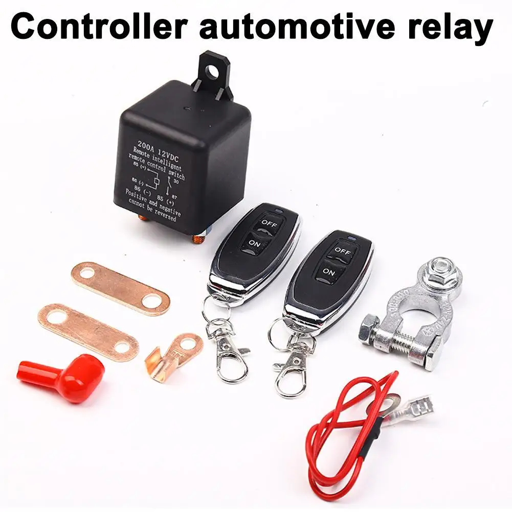 

Universal 12V Battery Disconnect Relay with Silver Contacts Fire Resistant PA Nylon Housing for Cars Trucks Anti-Theft