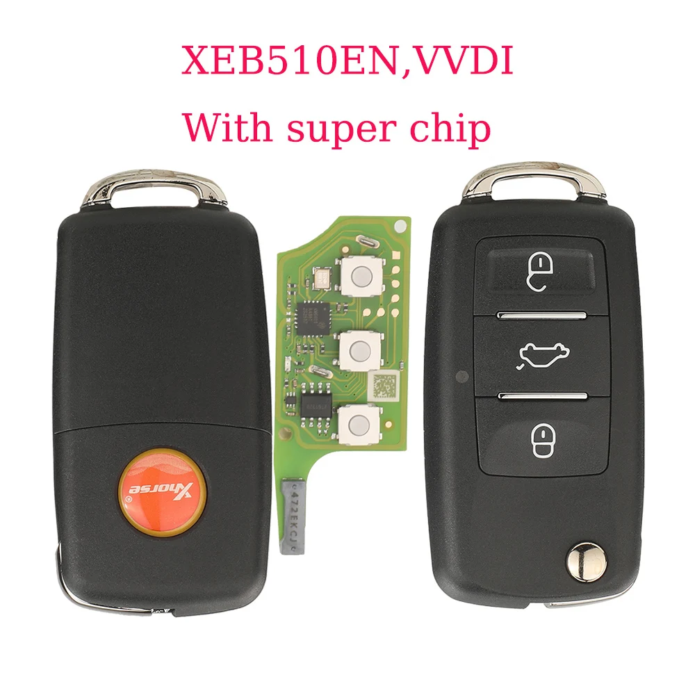 

jingyuqin New Xhorse XEB510EN Universal Wire Remote Car Key Fob Knife Style For VVDI Tool VVDI2 With Super Chip On Board