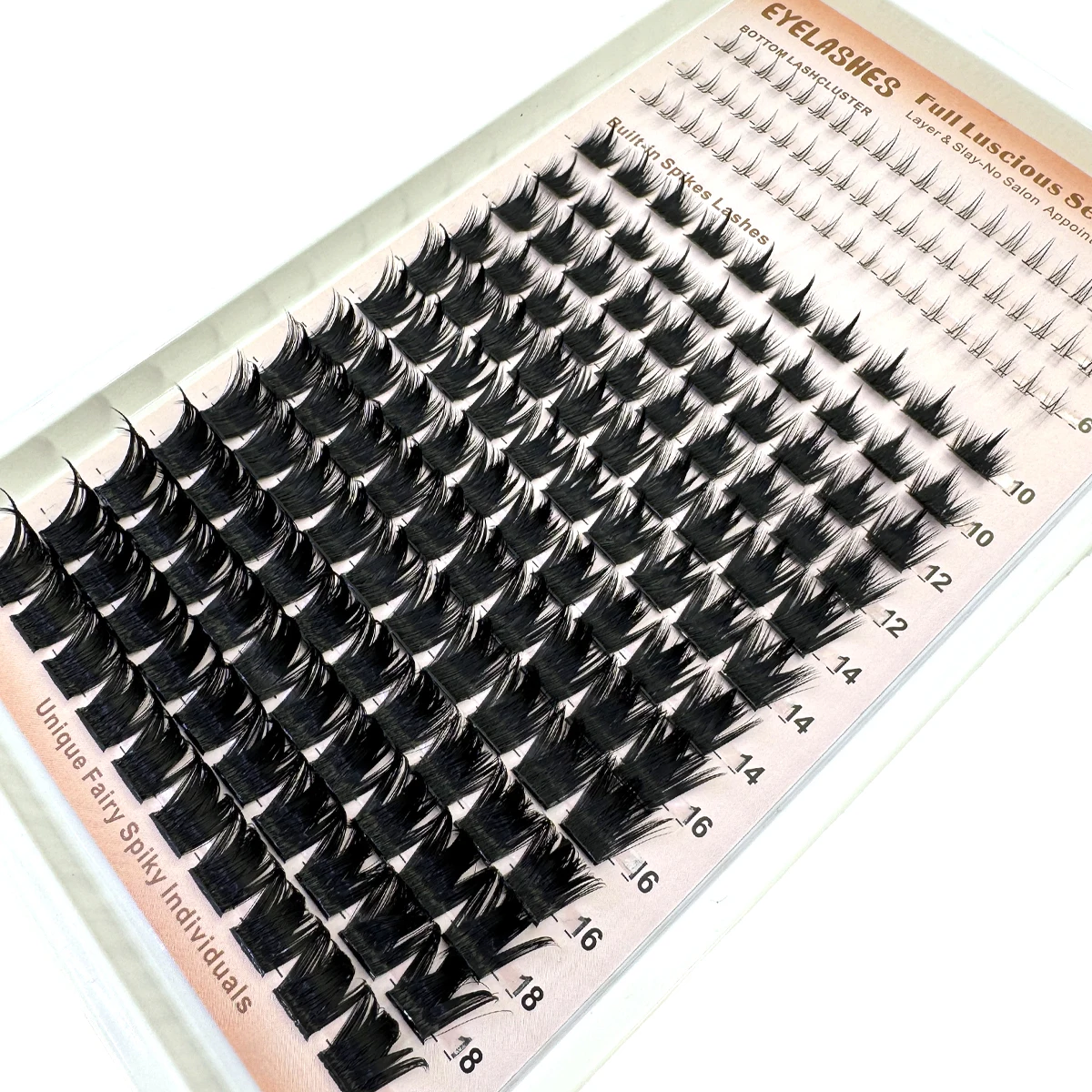 Unten + Spikes Wimpern Cluster Wispy Manga Lashes Cluster Verlängerung Einzigartige stachelige Cluster Anime Individuals Fairy Lashes 10–18 mm – Detail 16