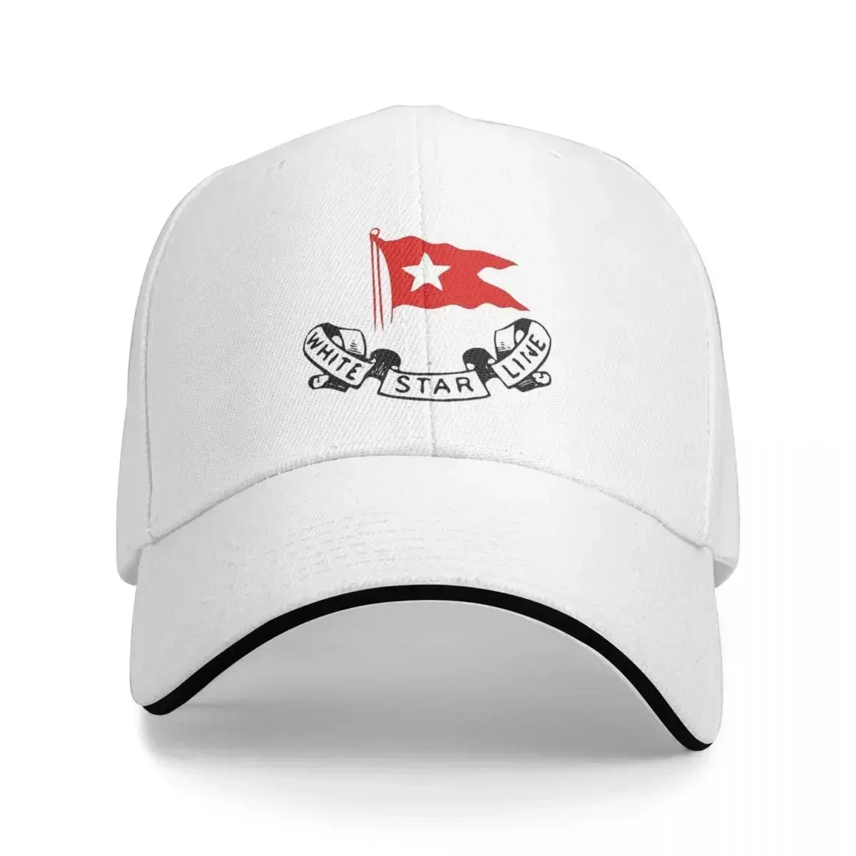 New Titanic White Star Line - Red Flag With Star Logo Cap Fashion Casual Baseball Caps Adjustable Hat Hip Hop Summer Baseball Ha