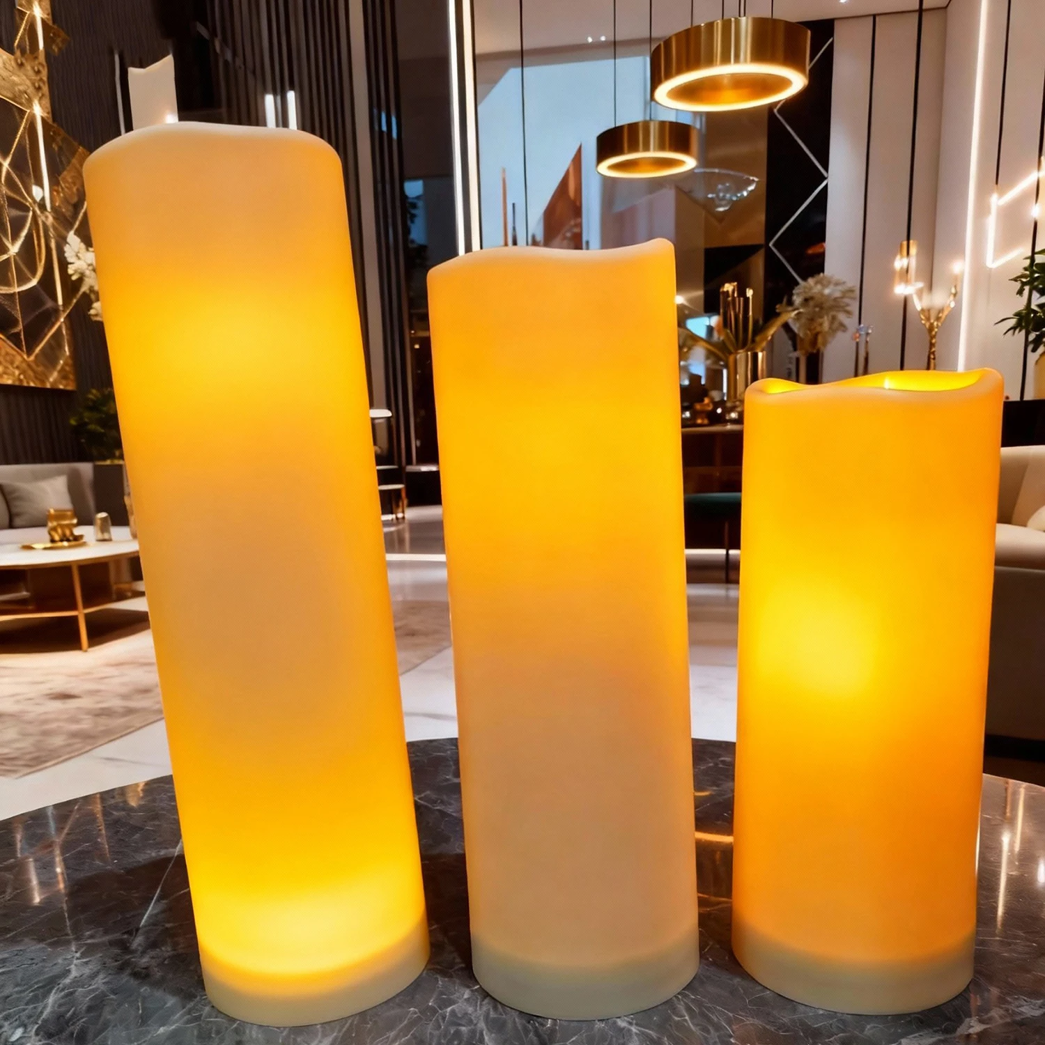 

Беспламенные светодиодные свечи с пультом дистанционного управления, водонепроницаемые свечи для улицы и помещения на батарейках, для рождественского свадебного декора, дня рождения