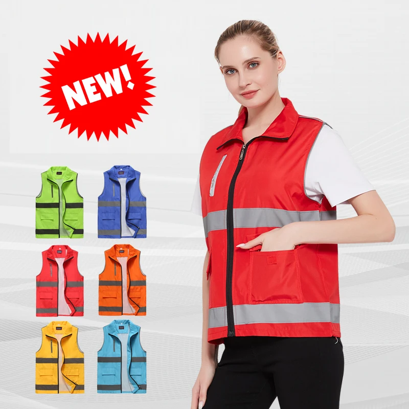 Volunteer Work vest With Reflective Stripes workwear reflective Safety vest