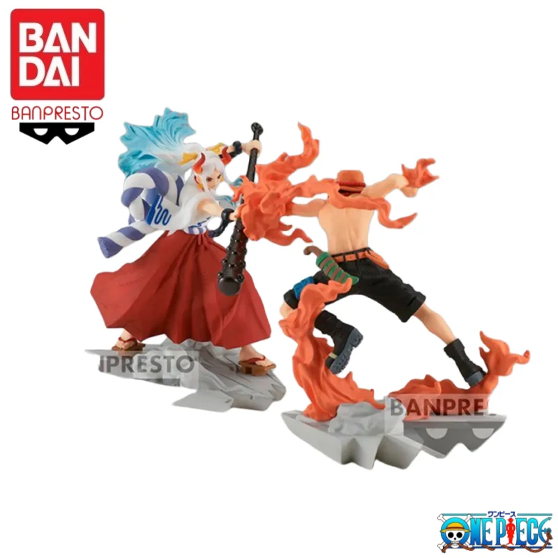 

In Stock Original100% Bandai Banpresto One Piece Fire Fist Ace and Yamato Character Anime Model Toy Gift Figure
