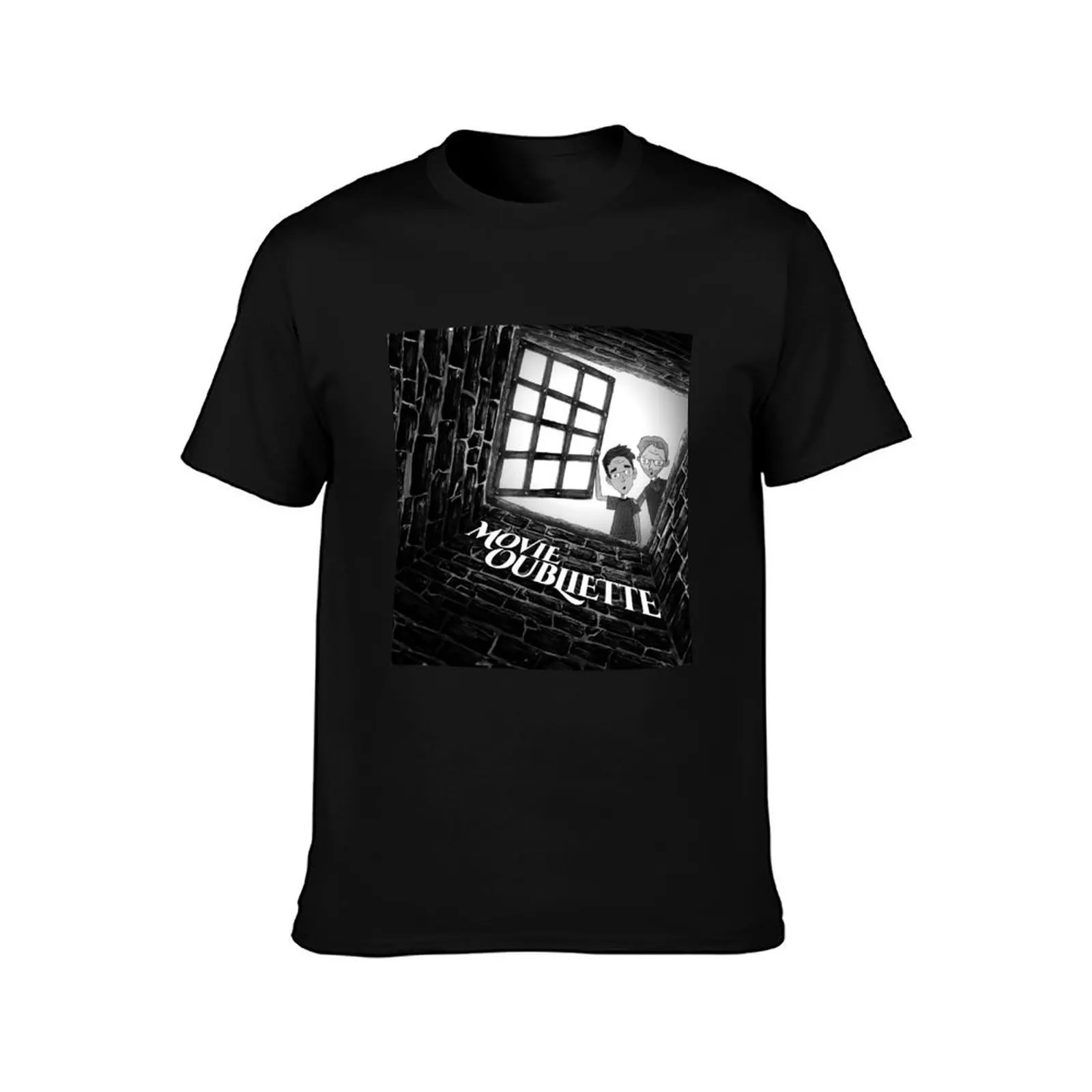 Movie Oubliette podcast logo with text T-Shirt Summer Casual Cotton Tee Oversized Streetwear Tops Vintage Graphic Print