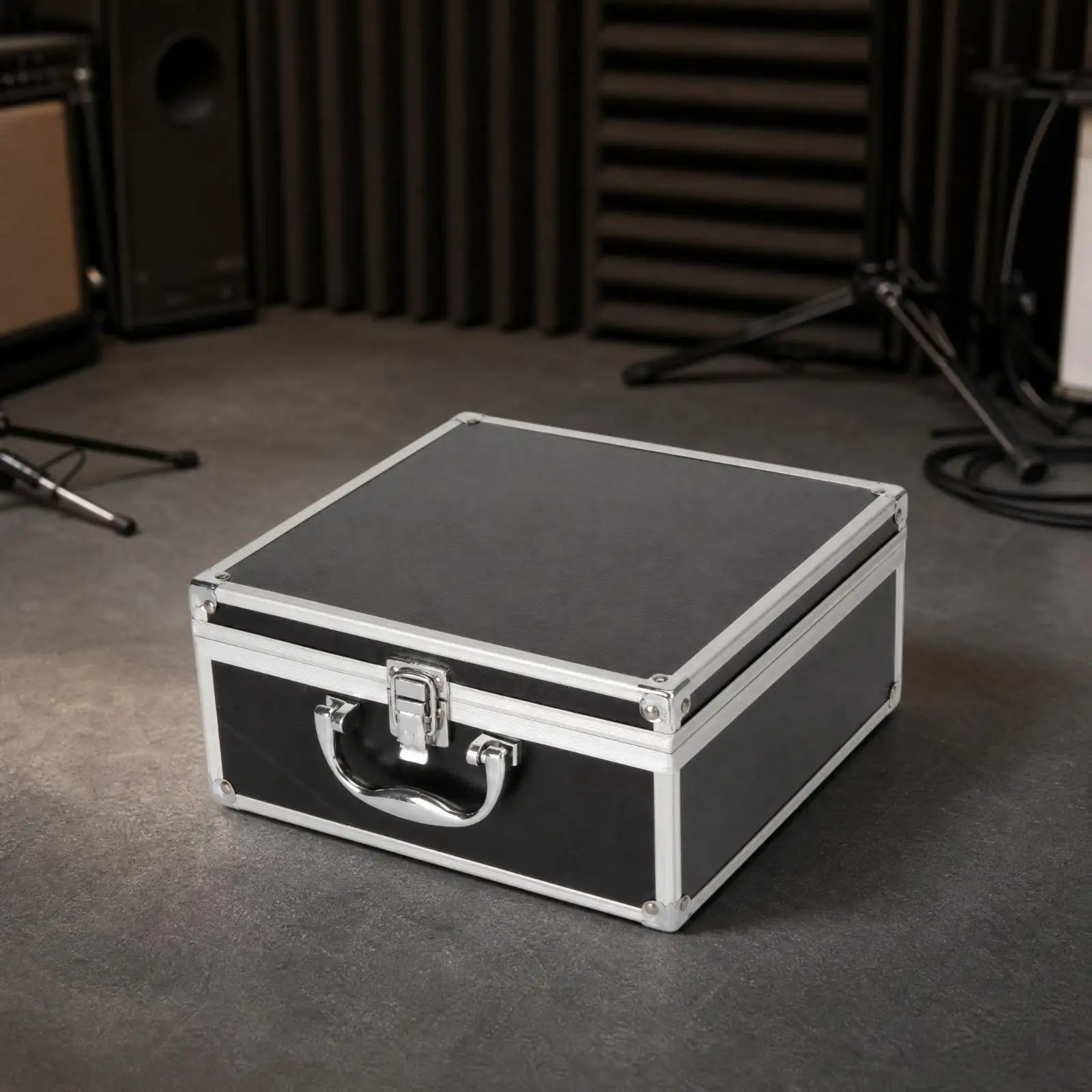 Rigid Aluminum Frame Transport Case with Hinged Lid for Tools Instruments and Daily Use