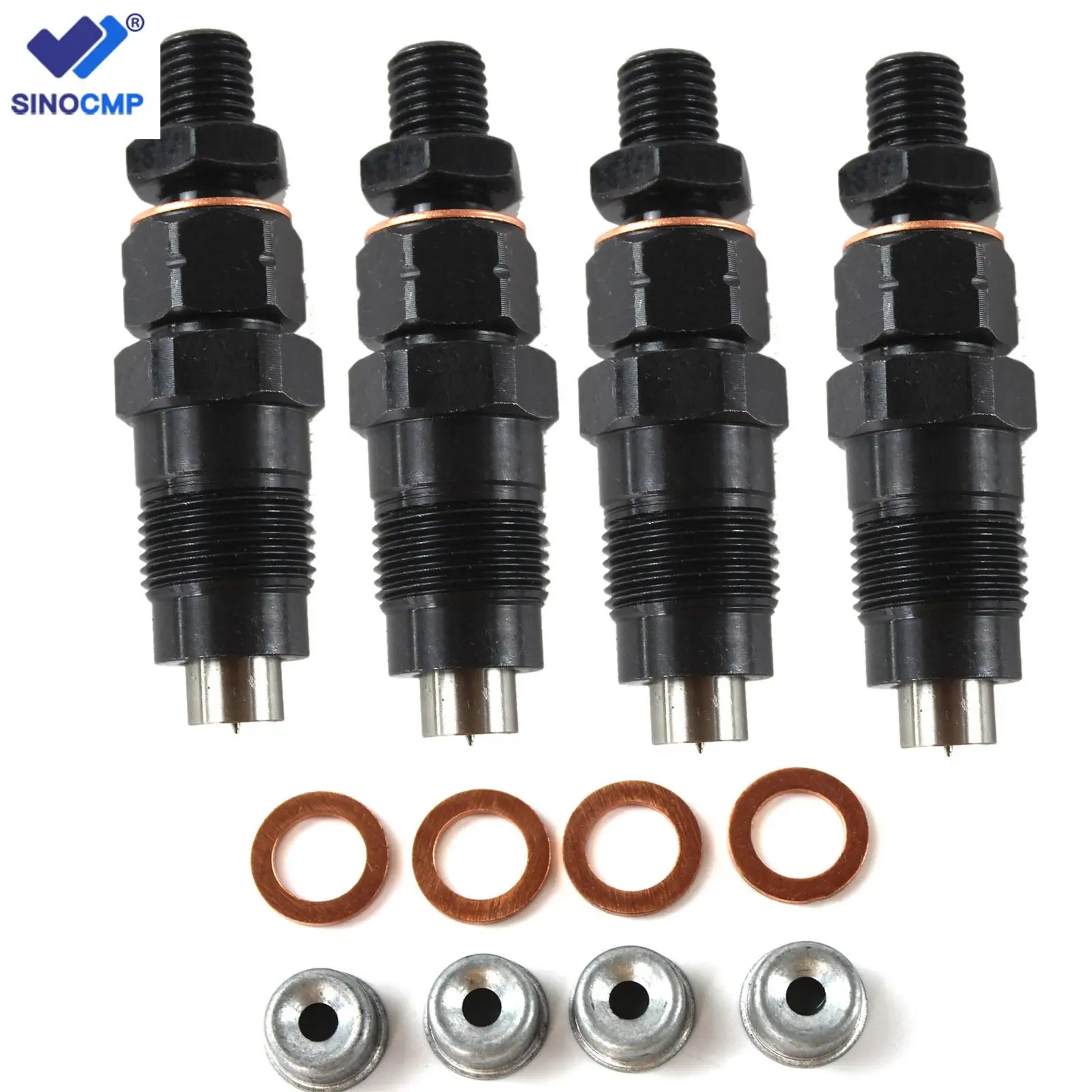 4x Fuel Injector Nozzle kit ring 131406490 For Perkins 404-22T 104-22 403D-15 404D-22T 252-1446 for Farmall 31 45  50 60 Engine