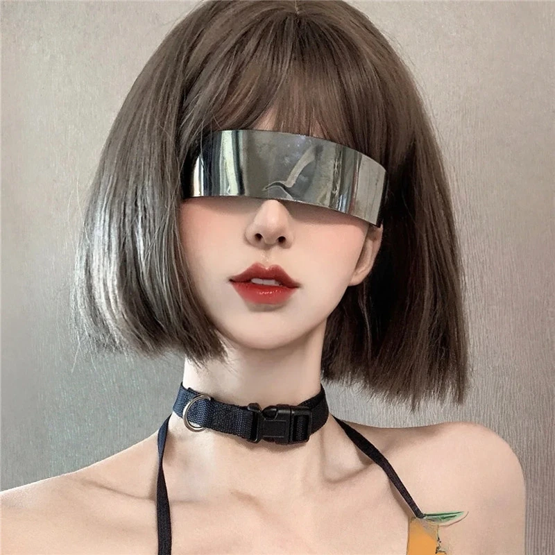 One-piece technology sunglasses, cool concave shape, take pictures, dance, personality, two-dimensional, cos sunglasses tide