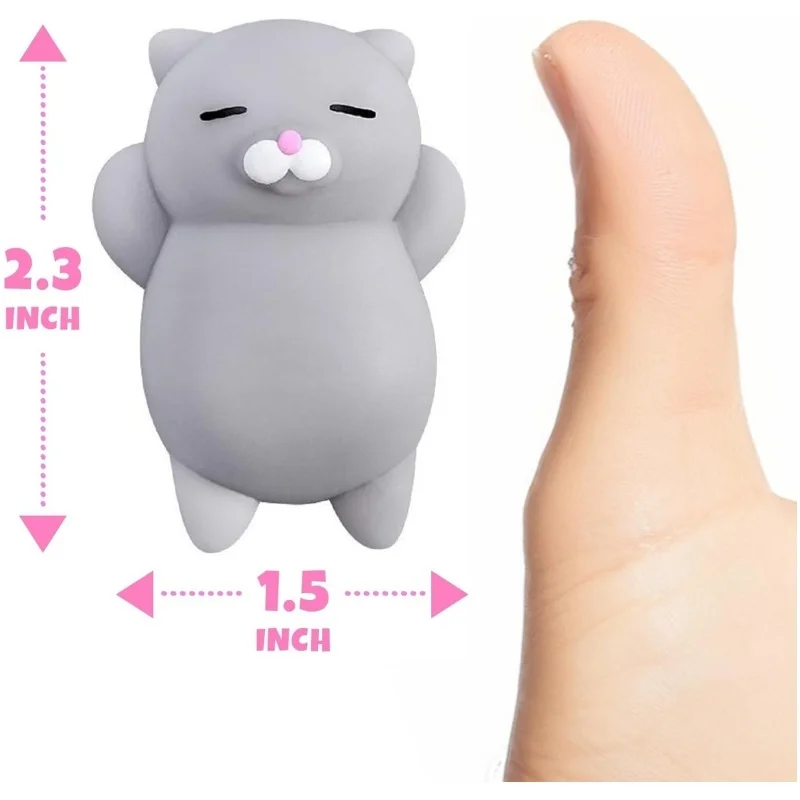2개 세트 스퀴시 고양이 장난감 부드러운 귀여운 고양이 스트레스 해소 장난감 독특한 선물 청소년 어린이 성인 크리스마스 선물 아이디어