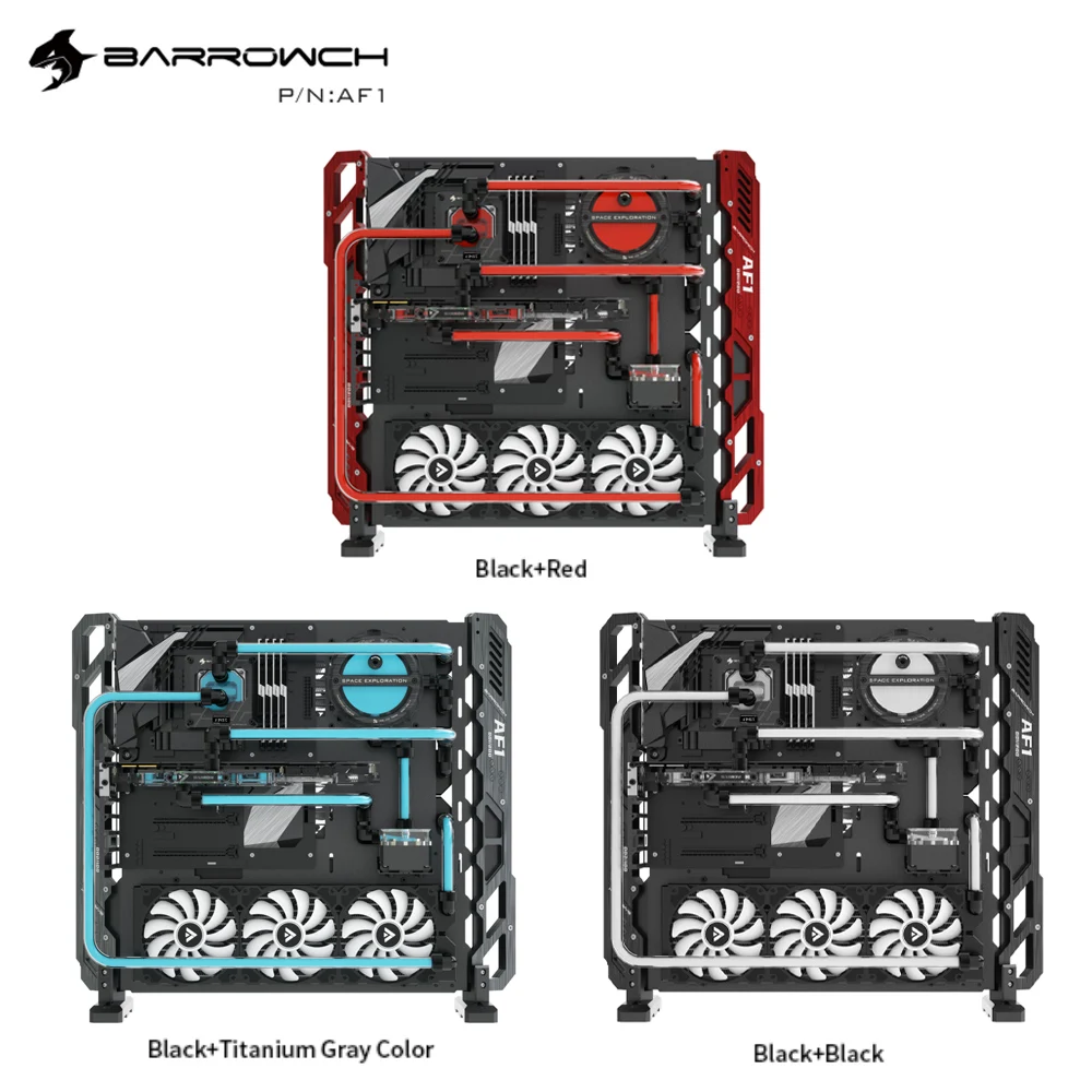 Barrowch AF1 Limited Edition Open Aluminum Alloy Multi-cold Row Water Cooling Case,PC Computer Open Chassis For GPU CPU Building