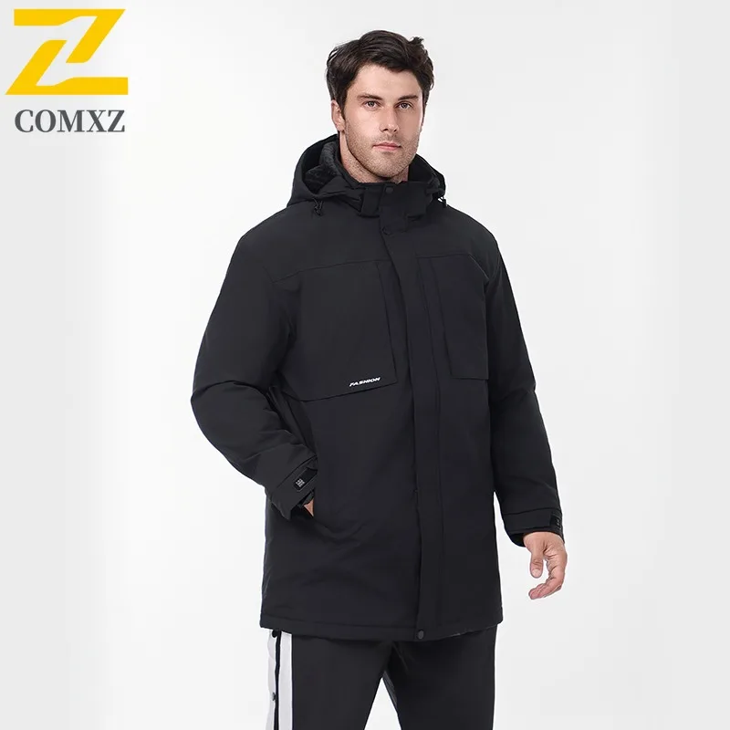 ​ Coupe-vent en coton pour hommes, style américain, épais, vêtements d'extérieur décontractés, usage quotidien, léger, sport, chaud, manteau bouffant, hiver ​