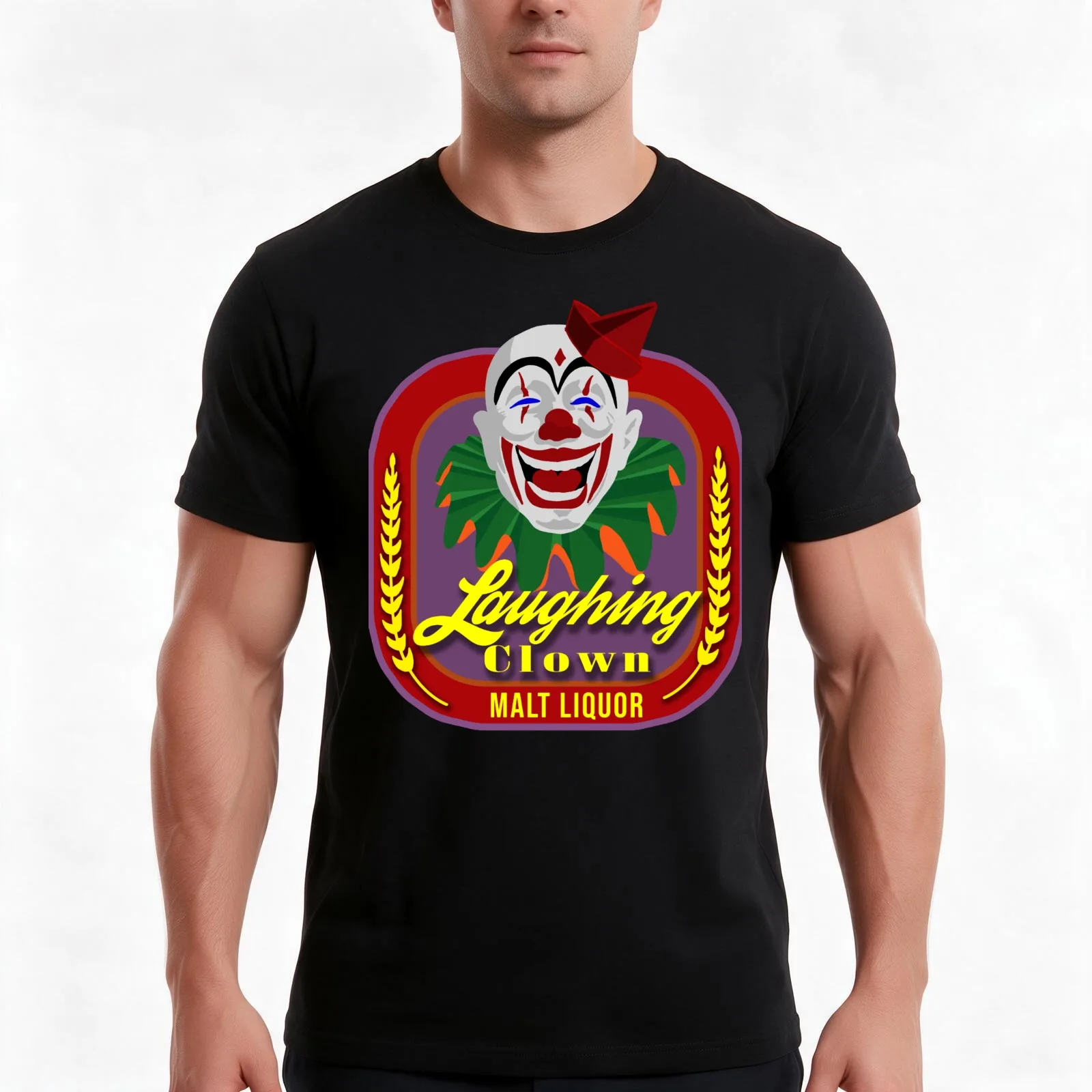 Talladega Nights - Laughing Clown T-Shirt, Summer Casual Cotton Tee, Oversized Streetwear Tops, Vintage Graphic Print