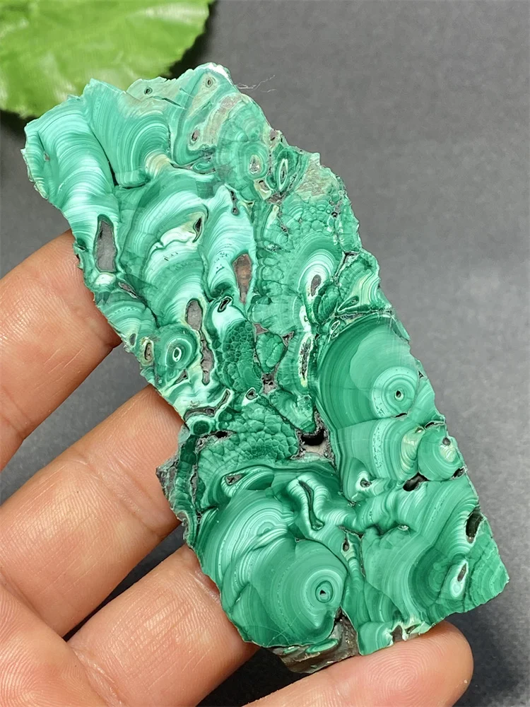 Natural Beautiful Malachite Crystal Slices Polished Slab Mineral Specimen Healing Meditation Home Decor + Shelves