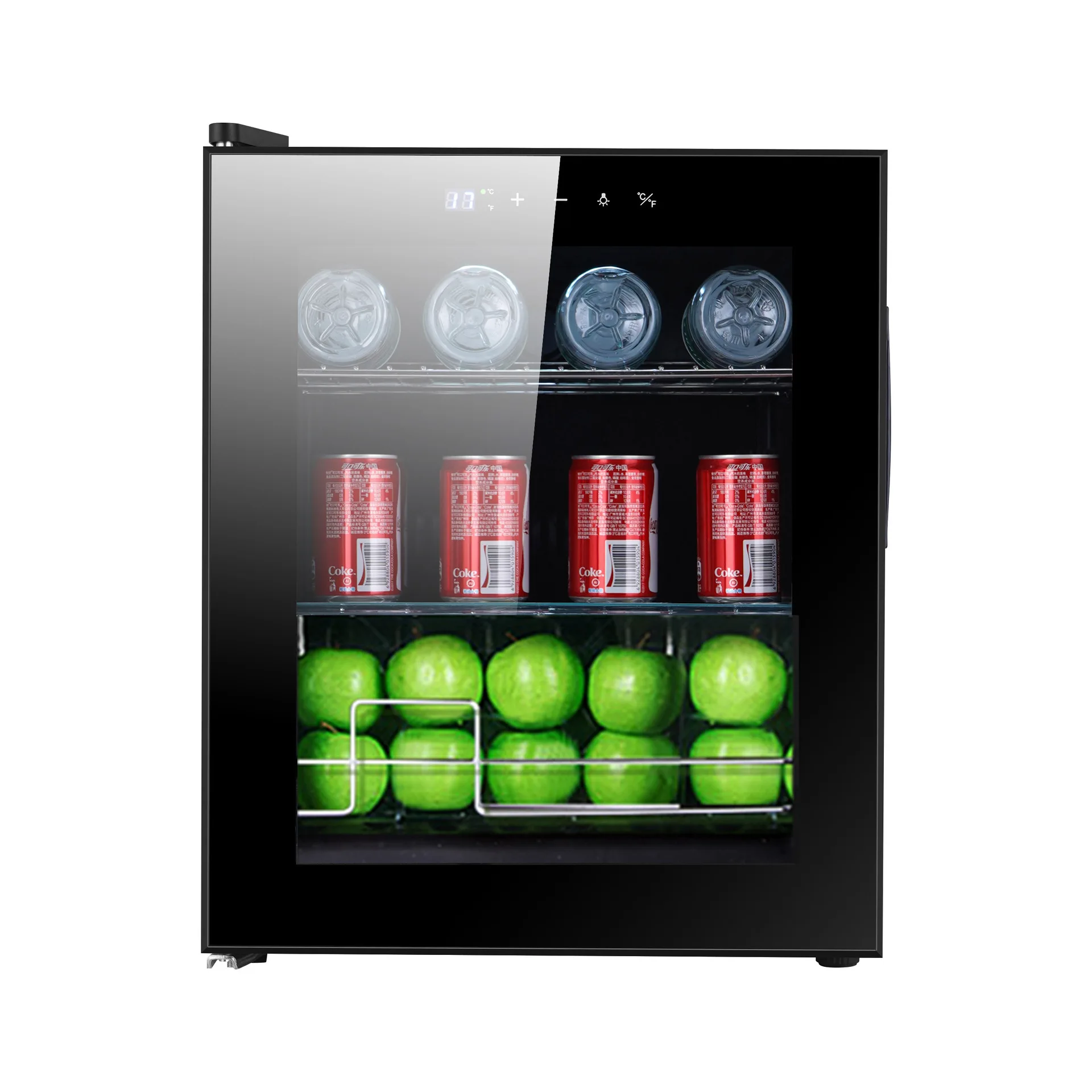 Refrigerated ice bar 70L household freezer small fresh-keeping cabinet refrigerator transparent glass apartment hotel available