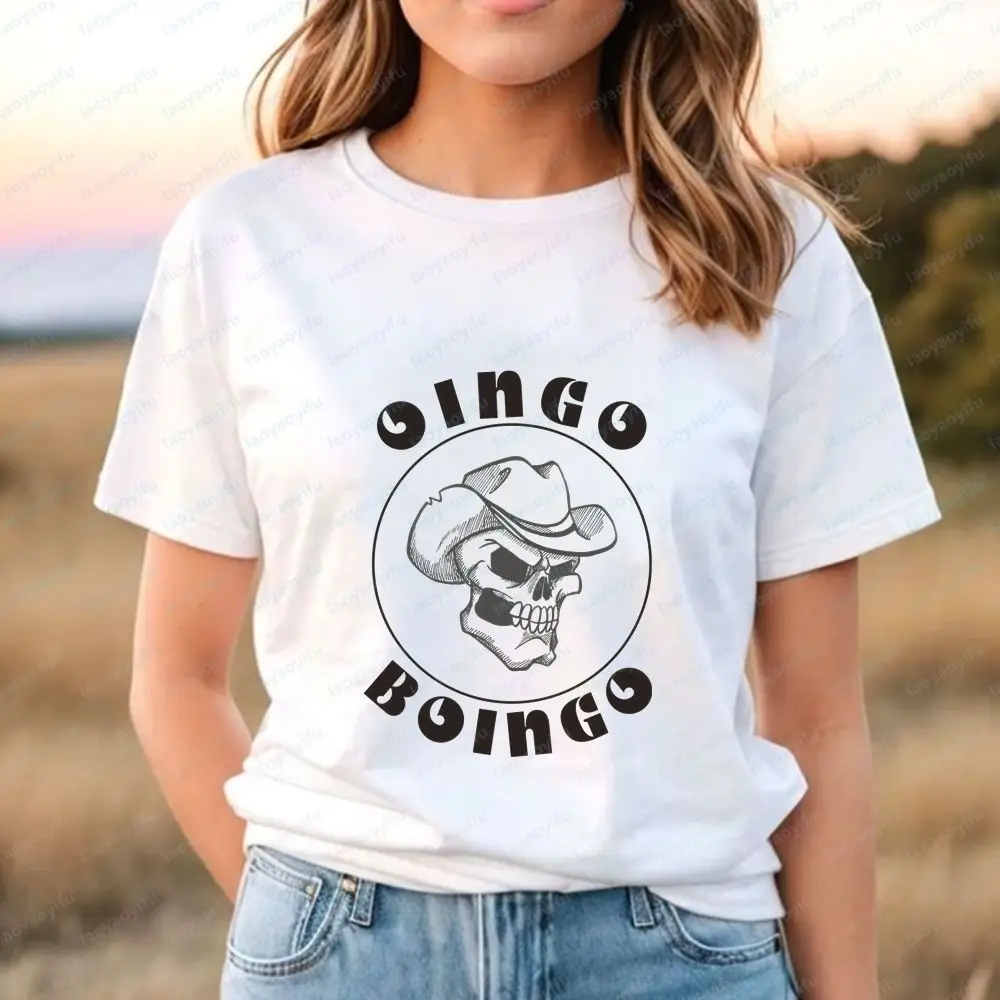 Oingo Boingo Stylish Casual Unique Hip-hop Gender-neutral Classic Cotton Short-sleeved T-shirt Suitable for Both Men and Women