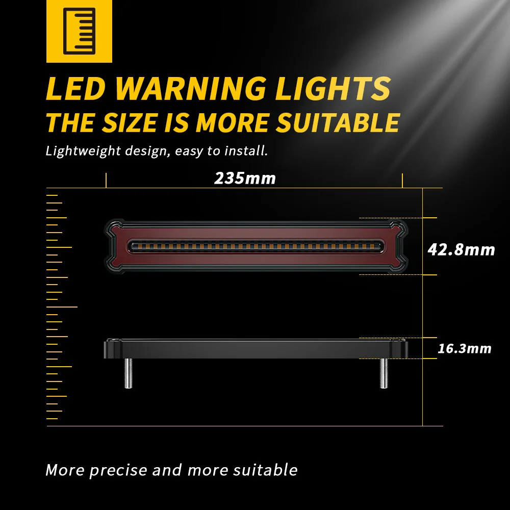 12V/24V 109LED indicatori di direzione laterali per camion luci stroboscopiche lampeggianti per auto indicatore di direzione del freno aggiuntivo