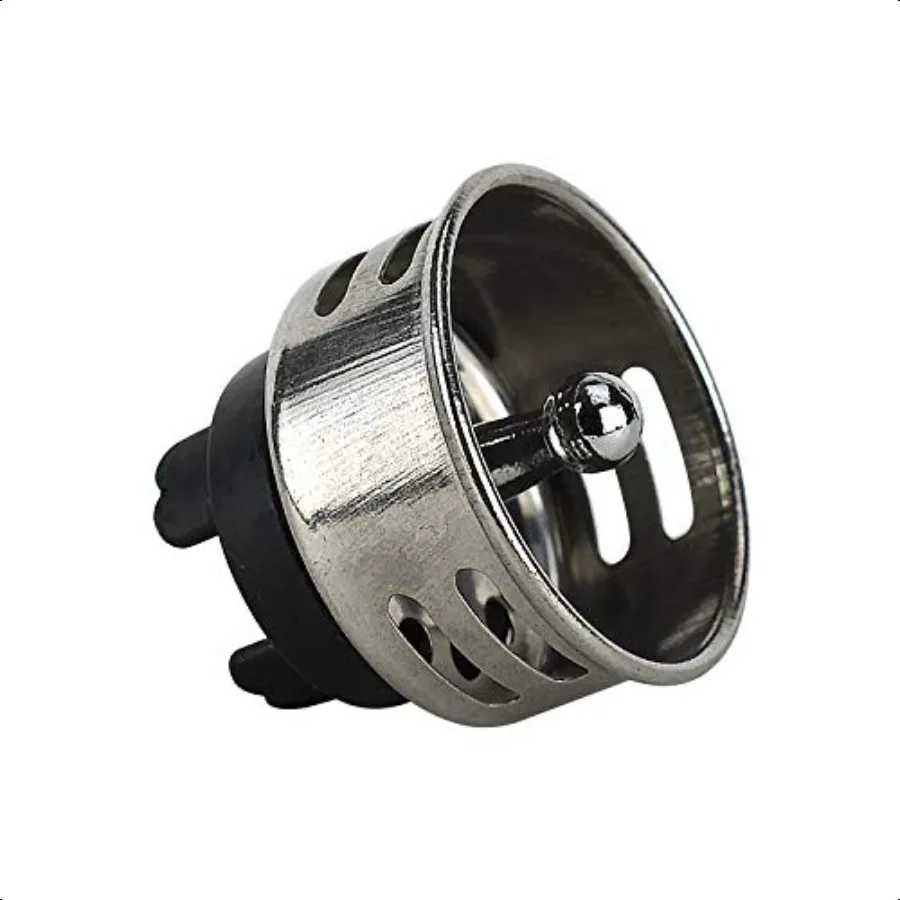 مصفاة حوض Keeney 878 قطعة من الفولاذ المقاوم للصدأ Junior Duo مع سلة تناسب فتحة 2 بوصة أو 21 2 بوصة من الكروم المصقول