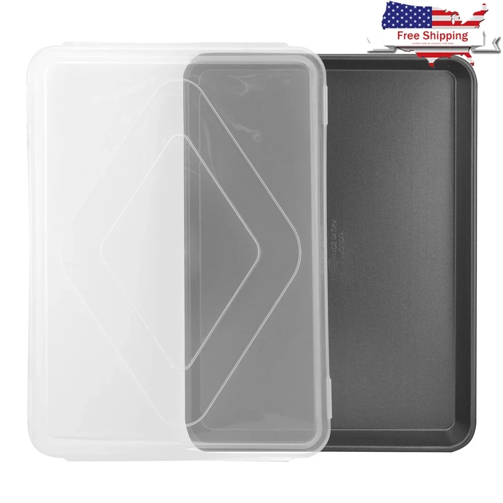 

Nonstick Half Sheet Pan with BPA Free Lid Heavy Duty Baking and Roasting Pan Durable Steel Easy Cleanup Anti-Warp Design