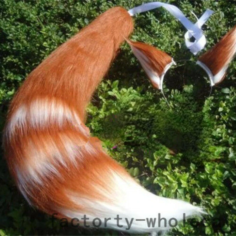 

Plush Fox Mascot Tail and Ears Halloween Animal Fursuit Accessories Cosplay Stage Performance Props Free Shipping