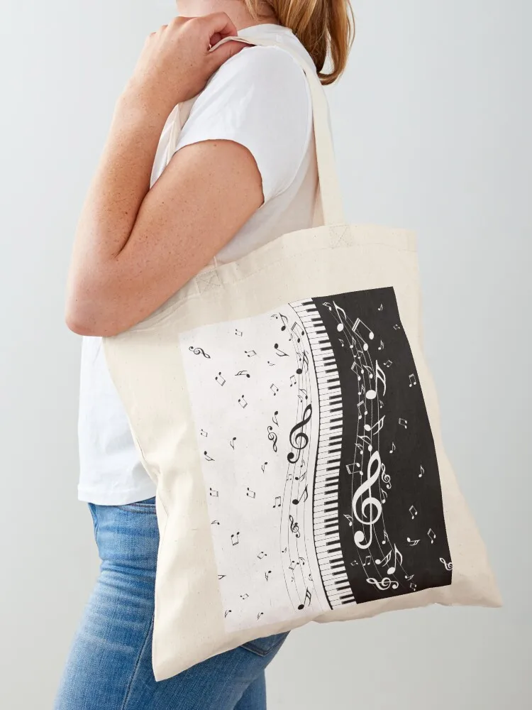 

Minimalistic Piano Keys Tote Bag Large bags for women Women's shopper bag hand bag ladies Canvas shoulder