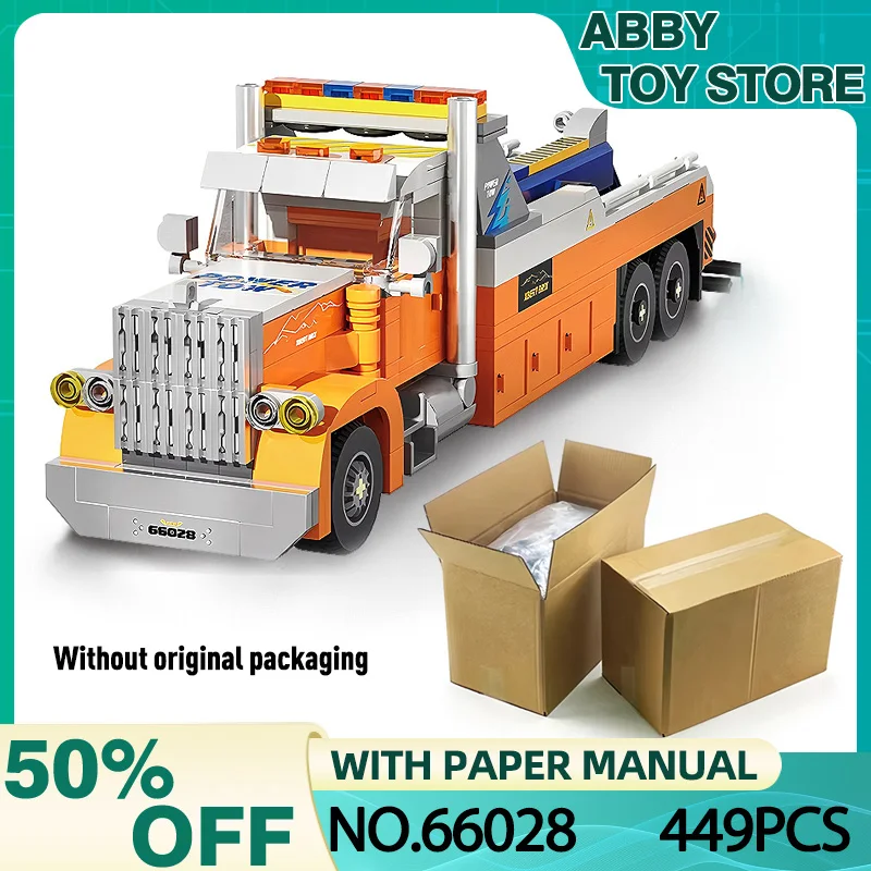 

MOC 66028 City Road Trailer Building Blocks Set Transport Truck Model DIY Assembly Game DIY Toys Chrismas Gifts Boys Kids