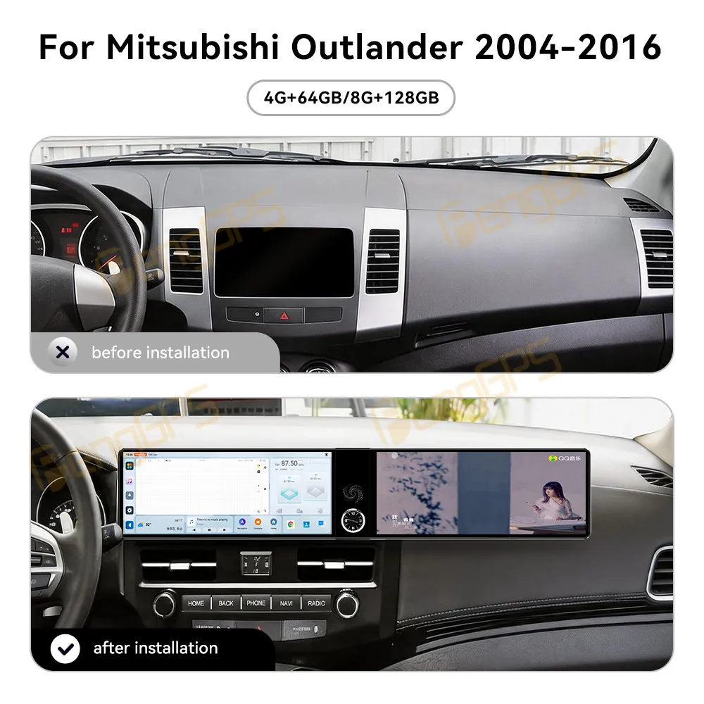 For Mitsubishi Outlander 2004-2016 Android Car Radio Multimedia Video Wireless Carplay Autoradio Stereo GPS Navigation Head Unit