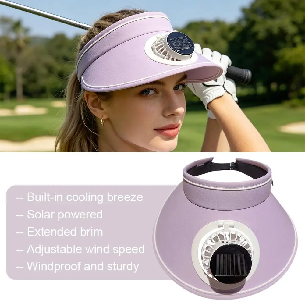 Men Women Sun Hat With Fan,Sun Visors Hat With Fan Outdoor Visor Hat Powered Fan Empty Top Sunshade Beach Sunshade Hat
