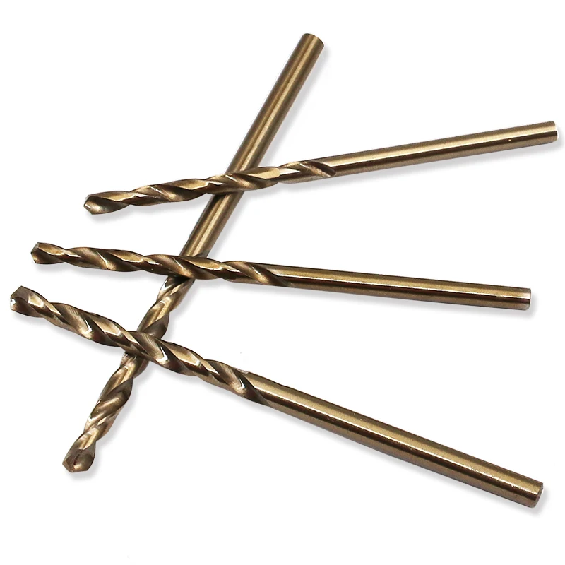 JIGONG 10 Cái/bộ Xoắn Bộ Mũi Khoan HSS M35 Đồng Mũi 1Mm 1.5Mm 2Mm 2.5Mm 3Mm Sử Dụng Cho Thép Không Gỉ