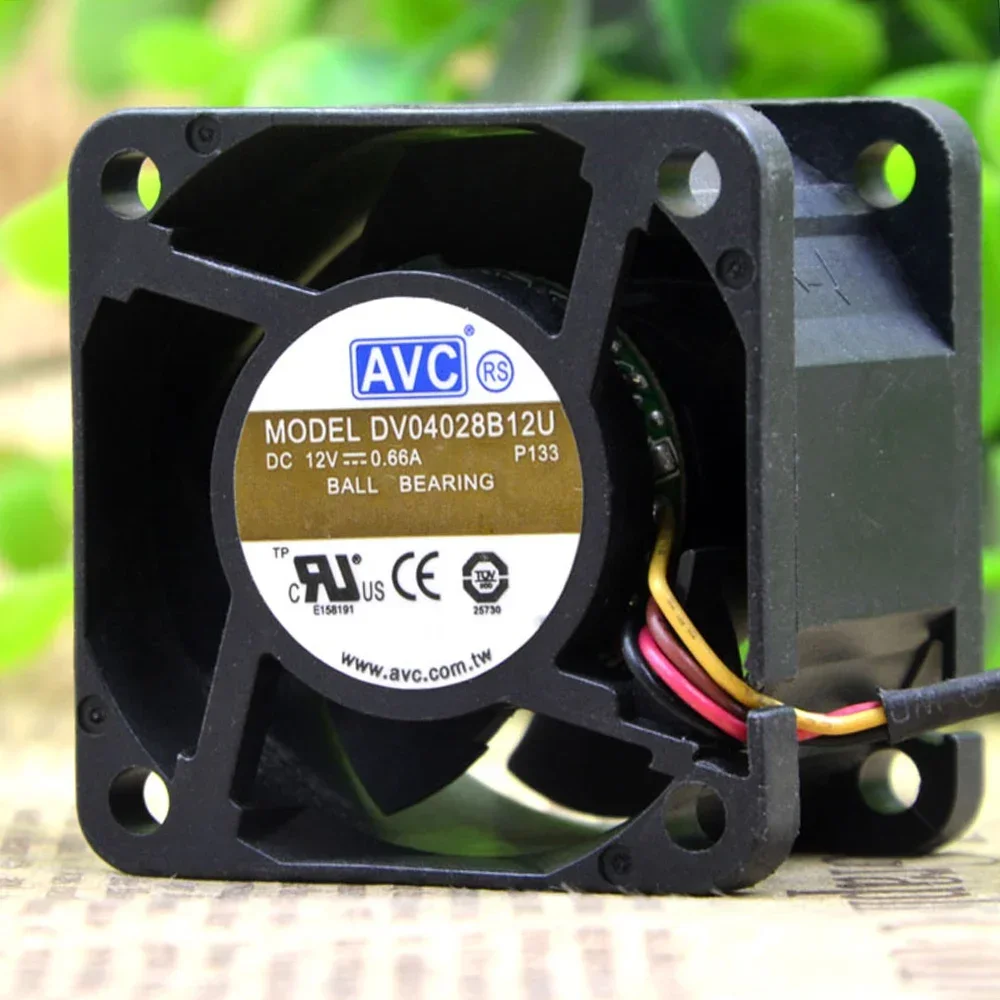 

+New for AVC DV04028B12U 4028 40X40X28MM 4cm Fan 4-Wire Speed DC 12V 0.66A axial cooling fan