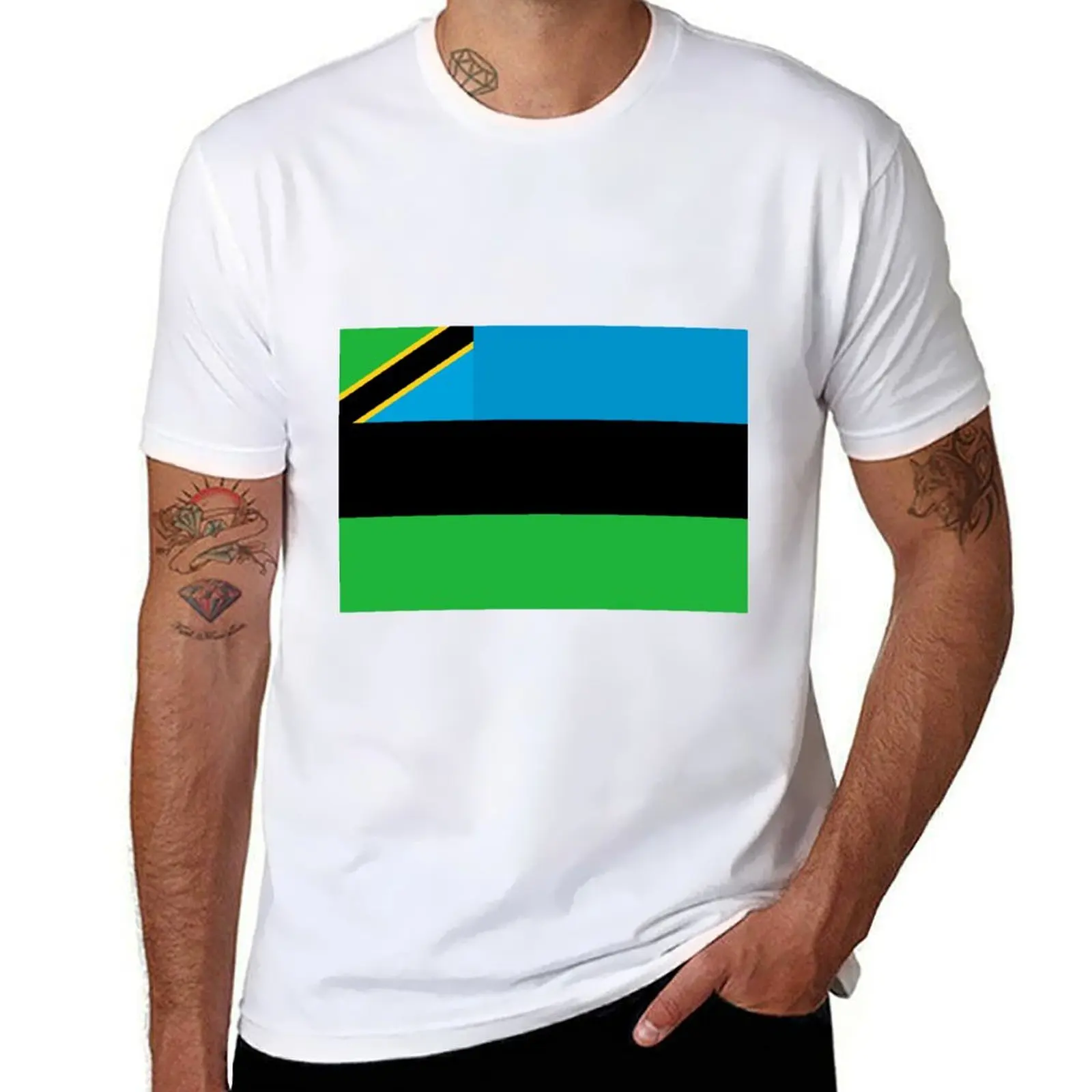 

Flag of Zanzibar T-Shirt man t shirts for men casual t shirts for man slim fit T-Shirt