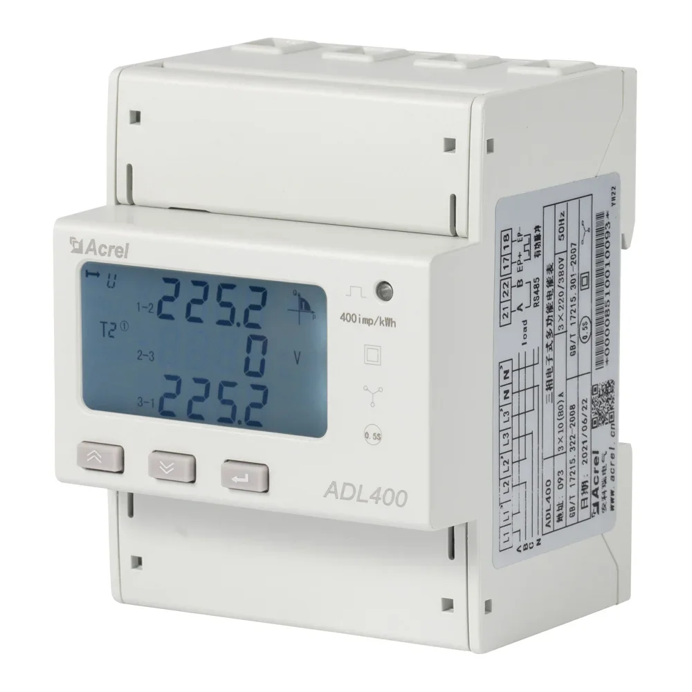 Acrel ADL400/F Din rail 3-phase energy power electricity meter digital display RS485Modbus-RTU IoT MID Approved withMulti tariff